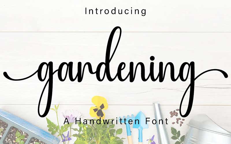Gardening Font Images 1